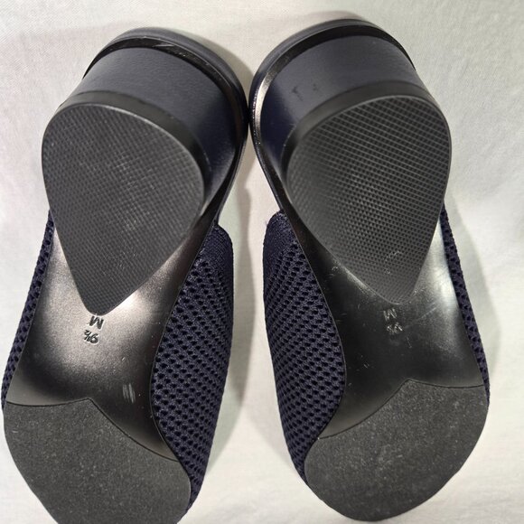 VANELi Finn Minimalist Comfort Blue Stretch Knit Open Toe Heels Size 9.5M New! - Picture 15 of 16